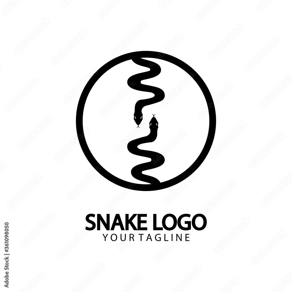 Snake logo template design. Vector illustration. Snake logo template design. Vector illustration.