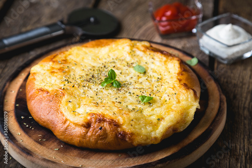 Khachapuri, cheese dough or cheese pizza