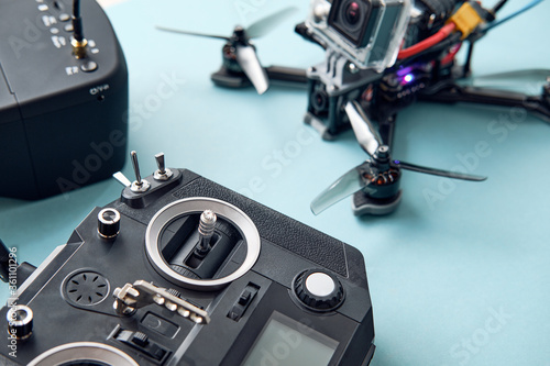 Racing drone. Fpv high-speed racing drone. Hobby