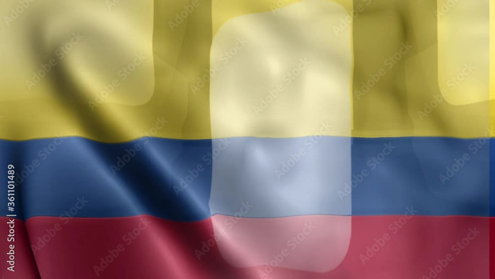 3D intro illustration intro representation of the flag and country of Colombia 3D intro illustration intro representation of the flag and country of Colombia