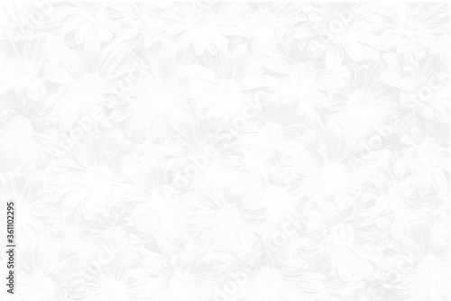 Abstract flower background with light grey color, wax bump effect. Can be used as banner, presentation, flyer, poster, web design, website, invitations. 