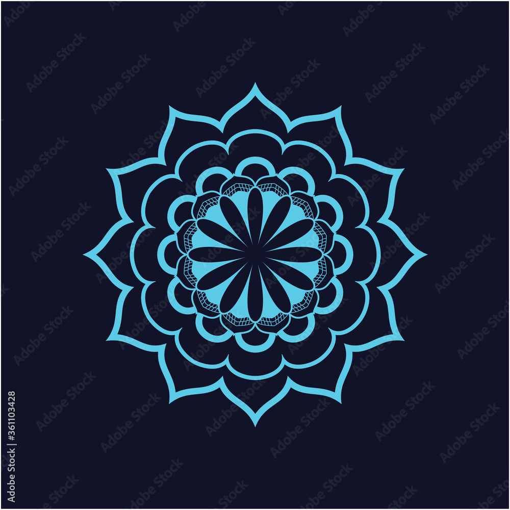 Mandala ornament vector logo icon Mandala ornament vector logo icon