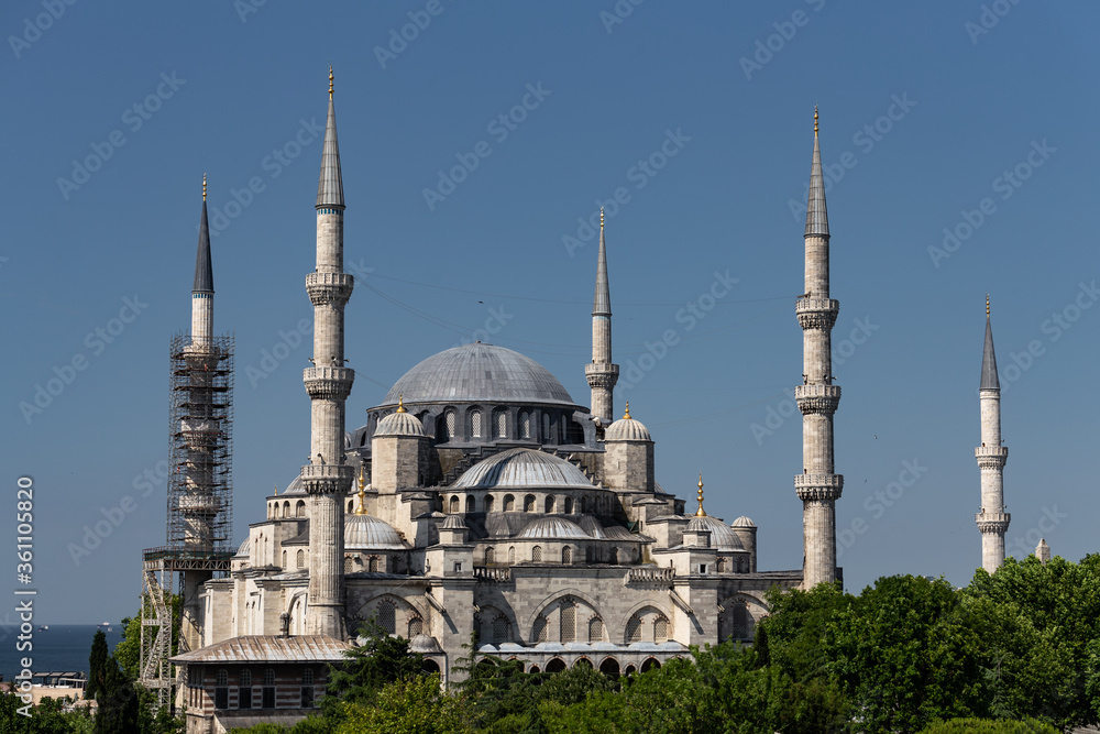 Sultanahmet Blue Mosque in Sultanahmet, Istanbul, Turkey