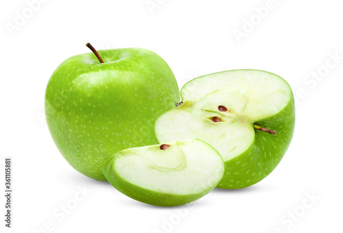  green apple on a white background