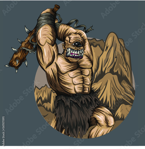 Bild auf Leinwand cyclops vector illustration