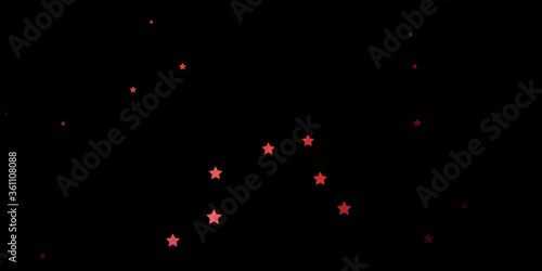 Dark Red vector background with colorful stars. Shining colorful illustration with small and big stars. Pattern for websites, landing pages.