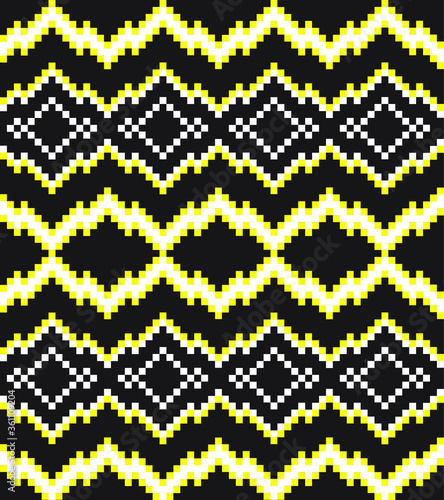 Yellow Christmas fair isle pattern background for fashion textiles, knitwear and graphics