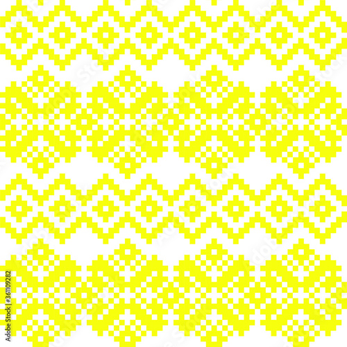 Yellow Christmas fair isle pattern background for fashion textiles, knitwear and graphics