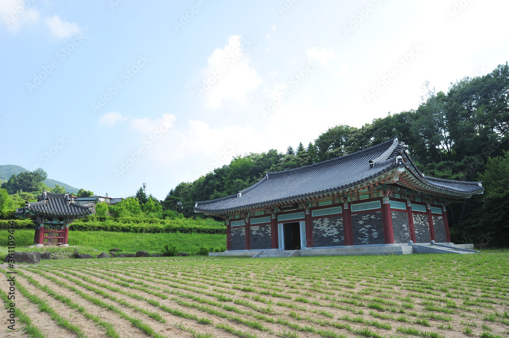 Birthplace of Nongae in Jangsu-gun, South Korea. Birthplace of Nongae in Jangsu-gun, South Korea.