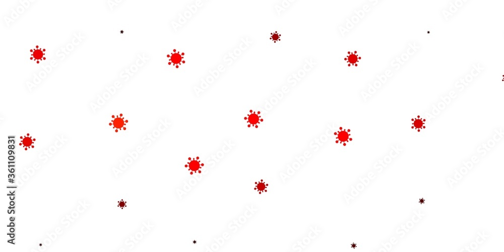 Light red, yellow vector template with flu signs. Light red, yellow vector template with flu signs.