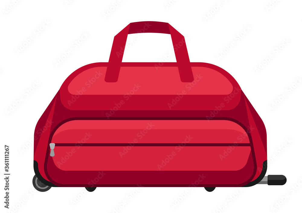 Illustration of travel textile bag. Illustration of travel textile bag.