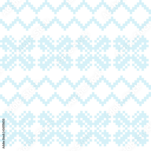 Sky Blue Christmas fair isle pattern background for fashion textiles, knitwear and graphics