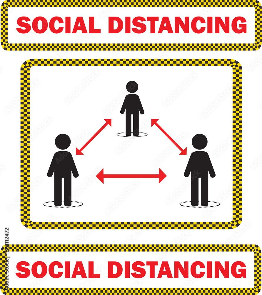 Social distancing icon. Keep the 1-2 meter distance. Coronovirus epidemic protective. Vector illustration Social distancing icon. Keep the 1-2 meter distance. Coronovirus epidemic protective. Vector illustration