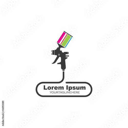 spraygun vector icon illustration design