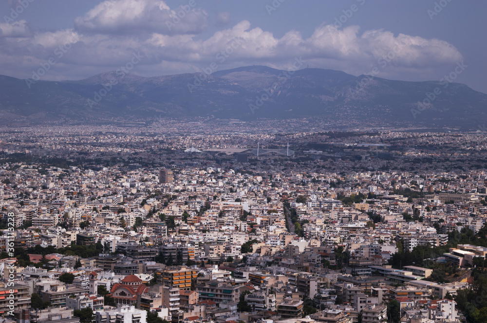 Downtown view of Athens, Greece