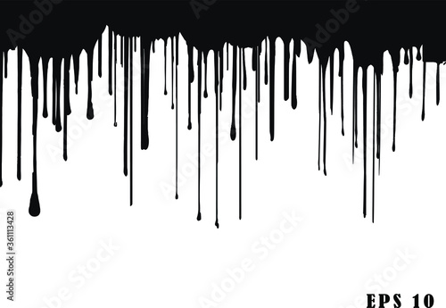 Dripping paint drips background. Excellent drips illustration. Collection of dripping paints. Only commercial use photo
