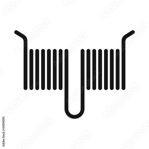 Vector design of coil and detail icon. Graphic of coil and metal stock vector illustration.