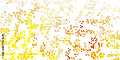 Light yellow vector texture with memphis shapes.