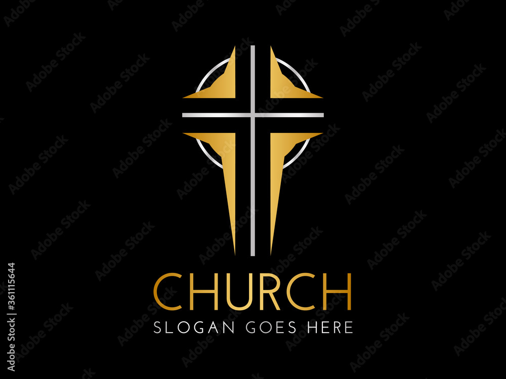 Crhristian Church Logo with Cross Crhristian Church Logo with Cross