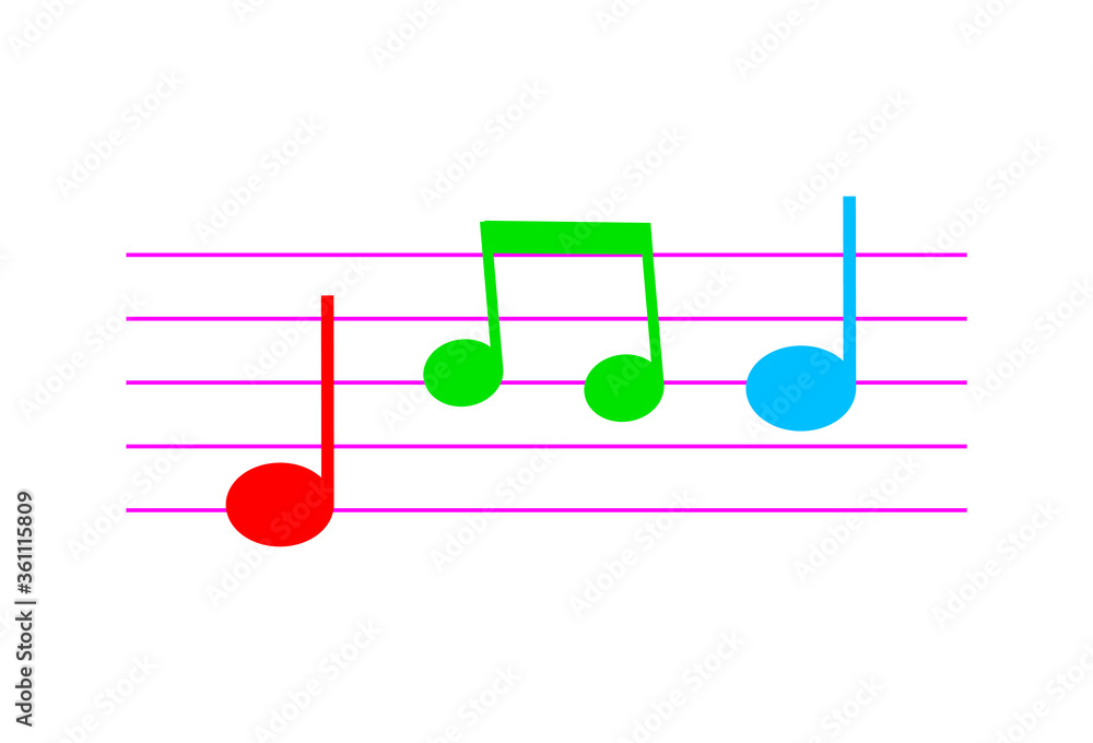 Music vector icon on white background