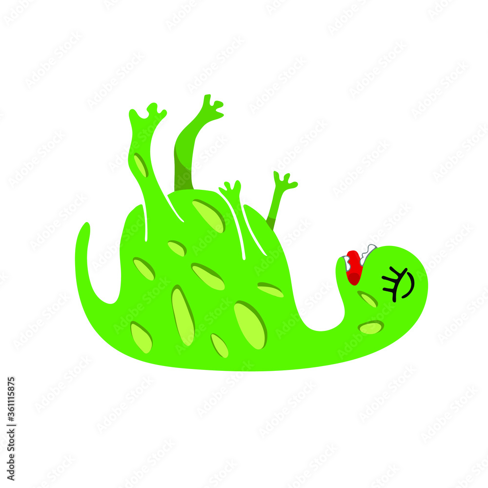 Naklejka premium Green Dinosaur for kids design