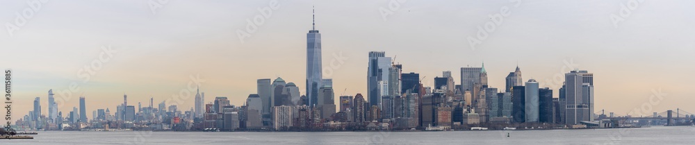 Panorama of New York from Liberty Island