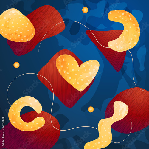 Creative minimalist hand drawn abstract backgrounds. Modern abstract shapes in contemporary style for social banner background, stories post, postcard, flyer or brochure design.