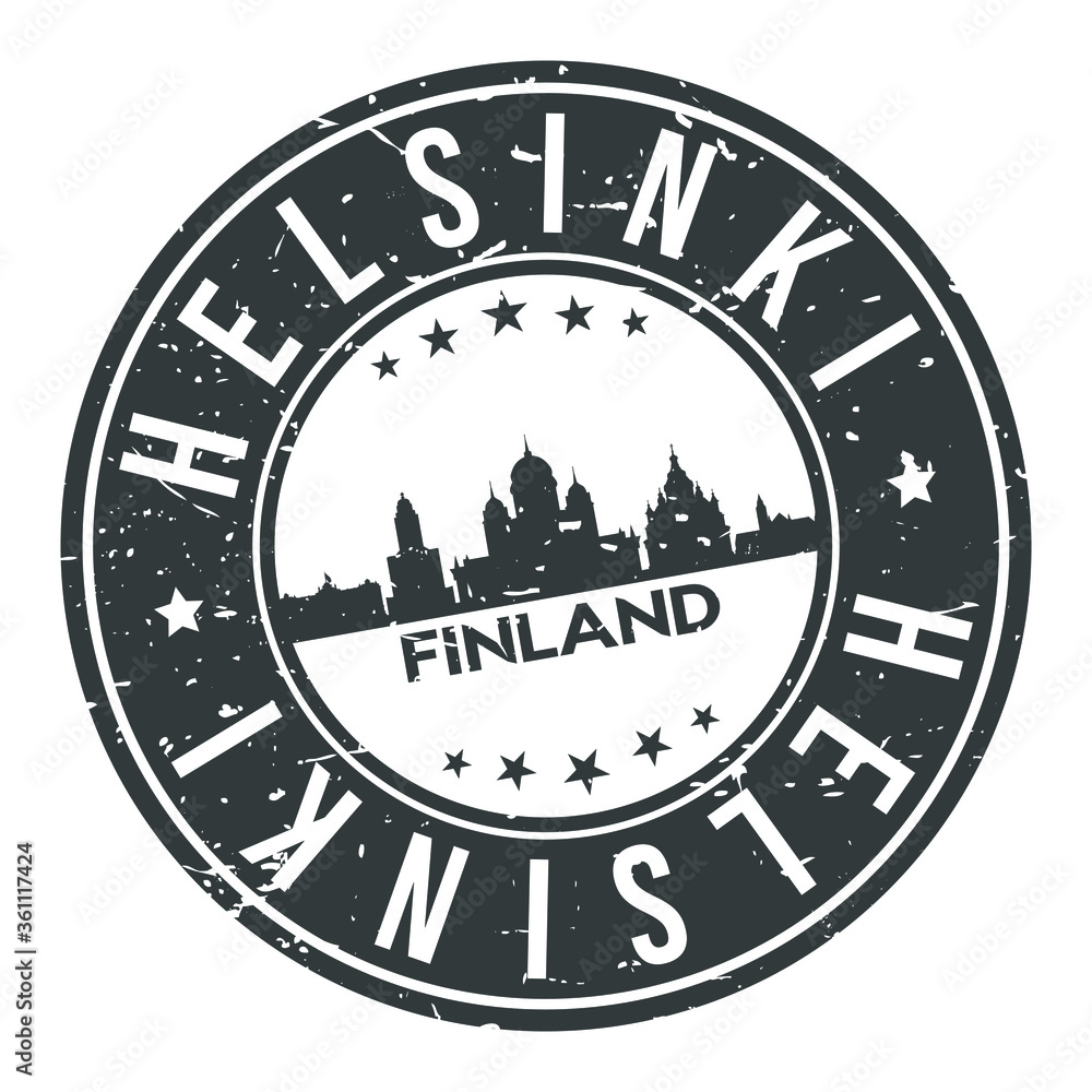 Helsinki Finland Europe Stamp Logo Icon Symbol Design Skyline City. Helsinki Finland Europe Stamp Logo Icon Symbol Design Skyline City.