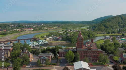 panoramic aerial of Cumberland Maryland photo