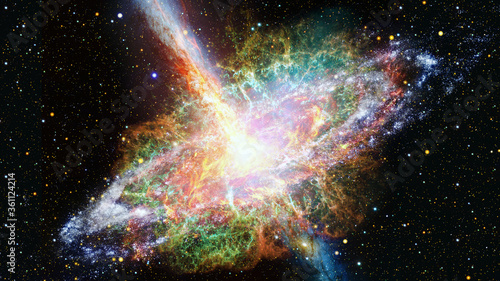 Fototapeta Naklejka Na Ścianę i Meble -  Pulsar in the nebula. Elements of this image furnished by NASA