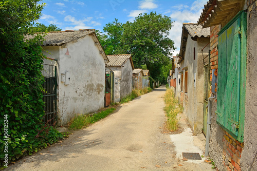 Fototapeta Naklejka Na Ścianę i Meble -  Villaggio di Punta Sdobba, a small fishing village inhabited by only 15 people in the Isola Della Cona wetland area of Friuli-Venezia Giulia, north east Italy
