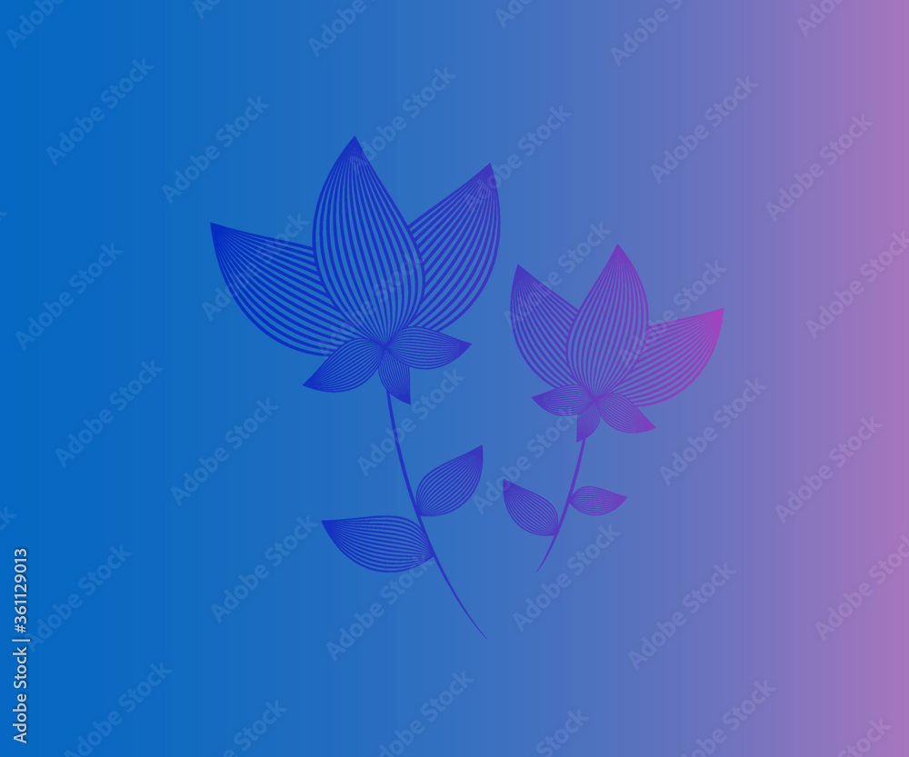 Fototapeta premium line art flowers