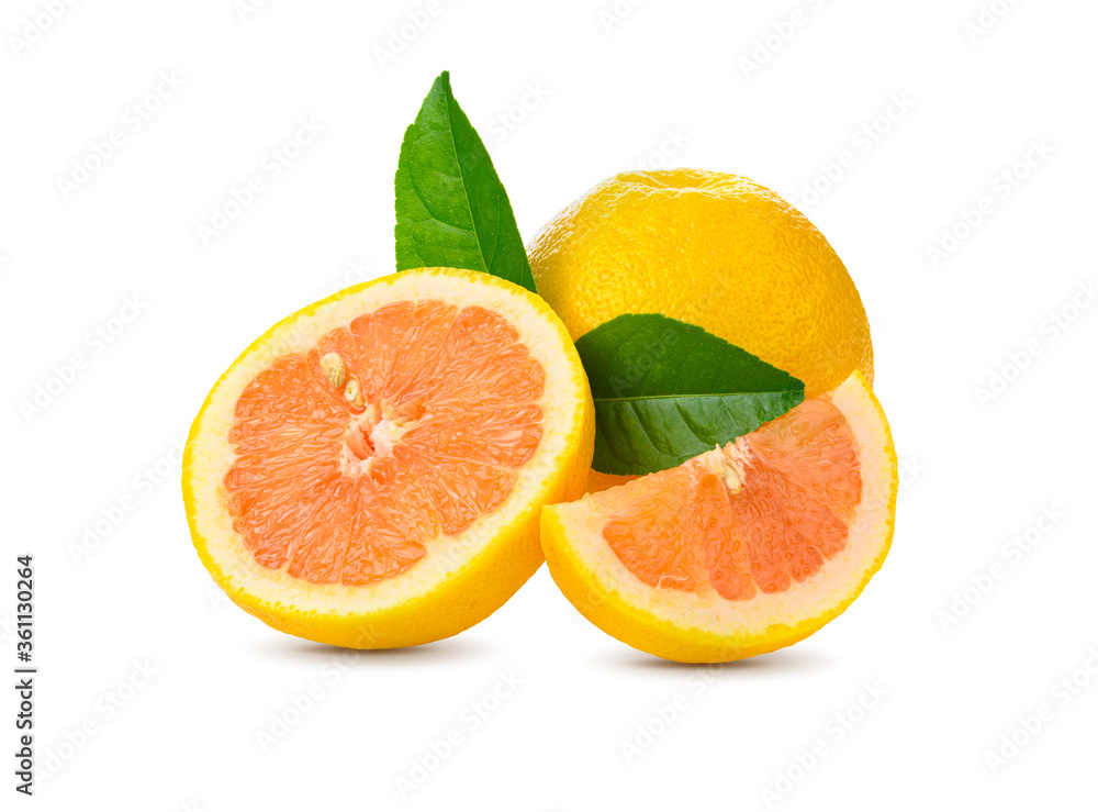 Fresh grapefruit on white background Fresh grapefruit on white background