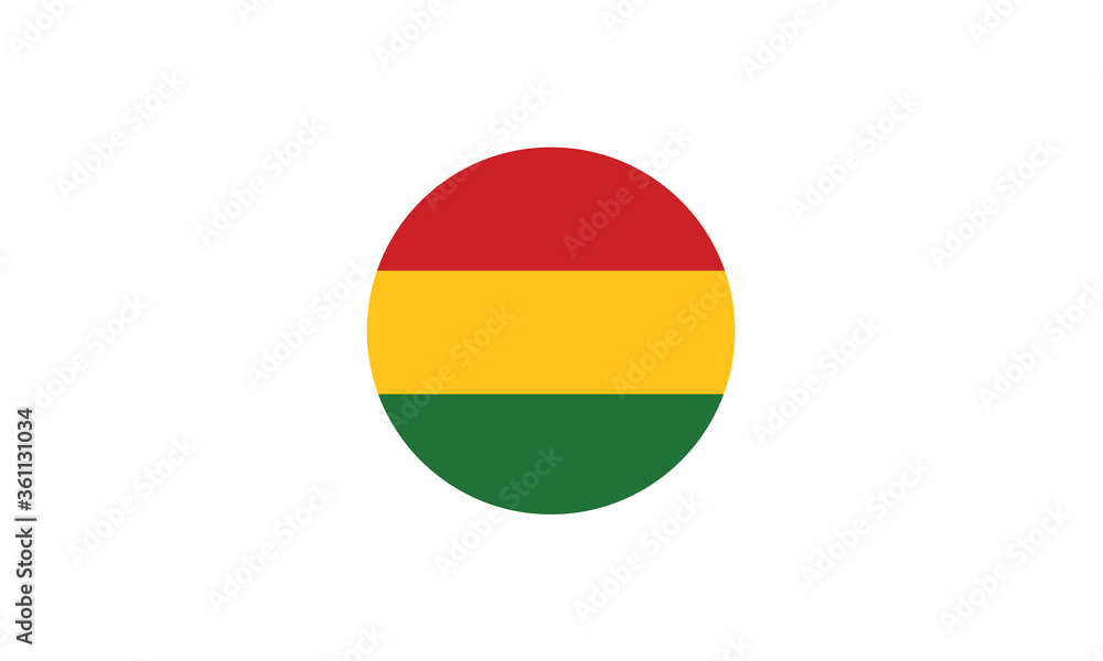 Obraz premium Bolivia flag national circle vector illustration 