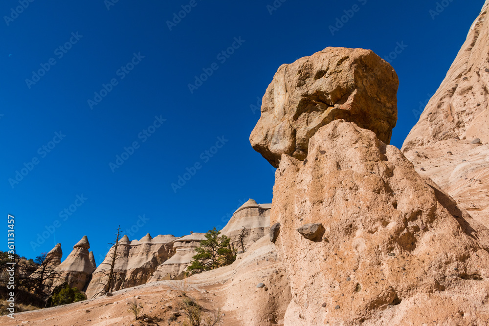 Fototapeta premium Hoodoos On The Tent Rocks Trail,Kasha-Katuwe Tent Rocks National Monument, New Mexico,USA