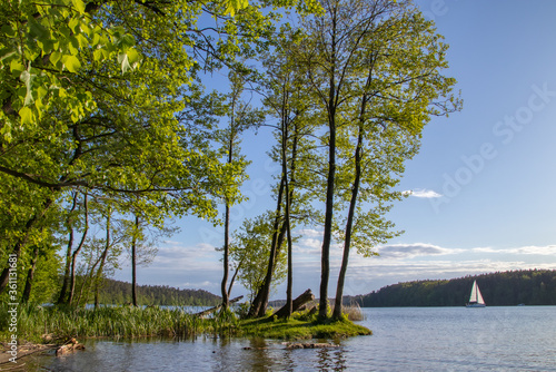 Fototapeta Naklejka Na Ścianę i Meble -  Mazury podczas żeglarskich wakacji. 