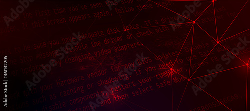 Abstract Vector Red Background. Malware, or Hack Attack Concept