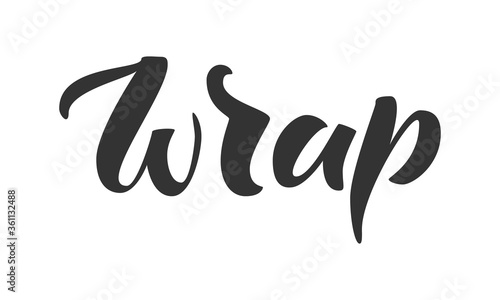 Wrap vector hand drawn lettering