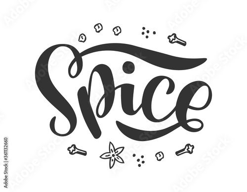 Spice vector hand drawn lettering