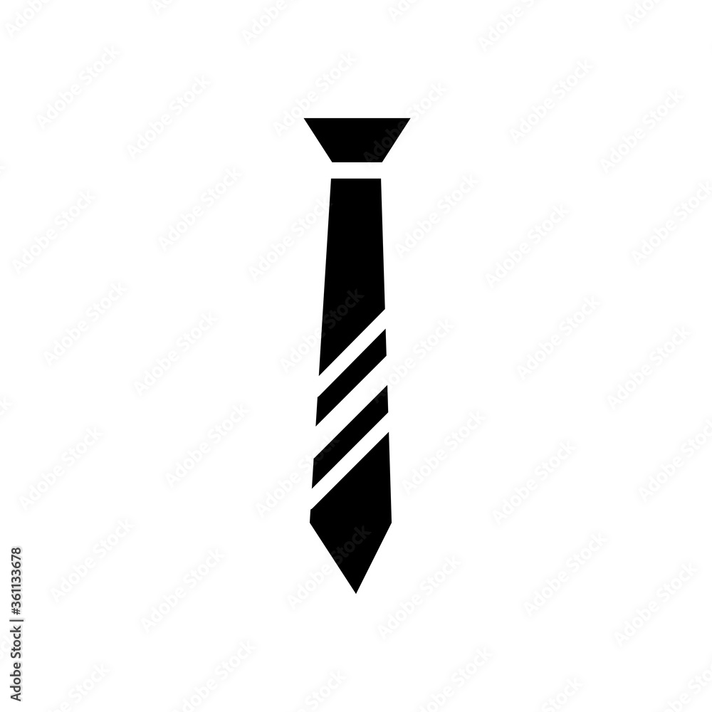 Tie Icon Vector Illustration in Trendy Flat Design Tie Icon Vector Illustration in Trendy Flat Design