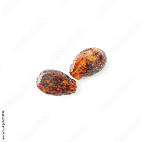 Watermelon seeds isolated on white background. Summer fruit