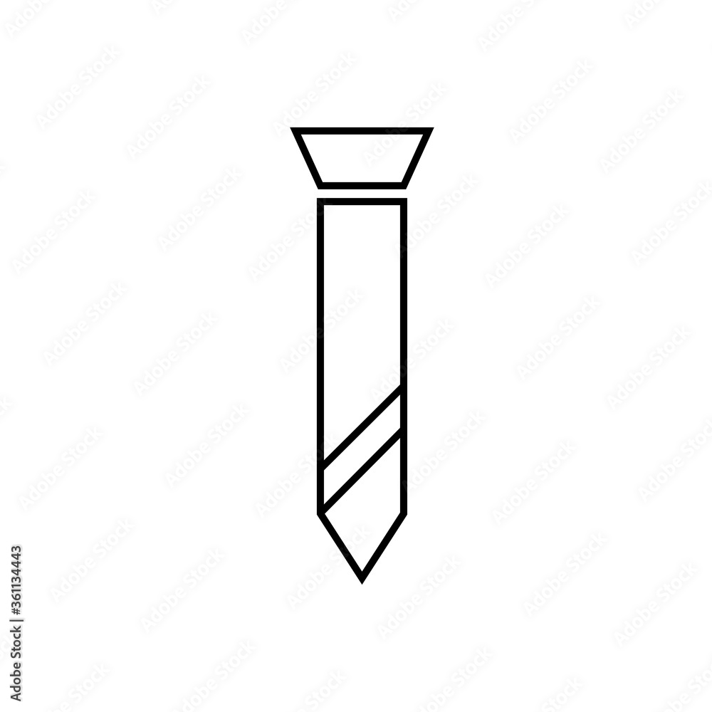 Tie Icon Vector Illustration in Trendy Flat Design Tie Icon Vector Illustration in Trendy Flat Design