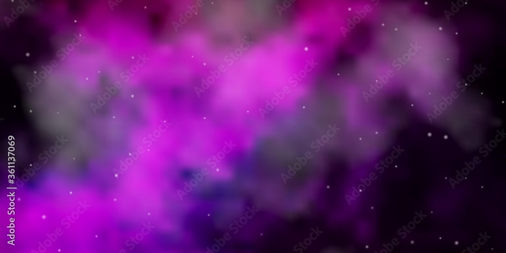 Dark Pink vector texture with beautiful stars. Colorful illustration in abstract style with gradient stars. Pattern for websites, landing pages.