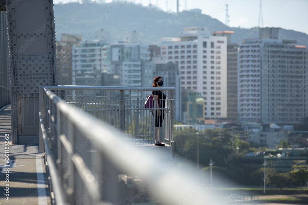 Hercilio Luz square with buildings in the background in Florianopolis, Santa Catarina, Brazil, restricted focus Hercilio Luz square with buildings in the background in Florianopolis, Santa Catarina, Brazil, restricted focus