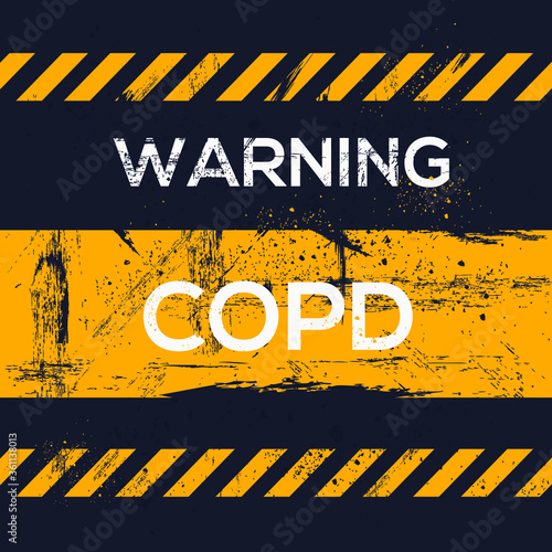 Warning sign (copd), vector illustration.