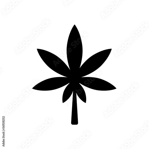 Hemp   Marijuana Leaf Icon Vector Logo Template Illustration Design