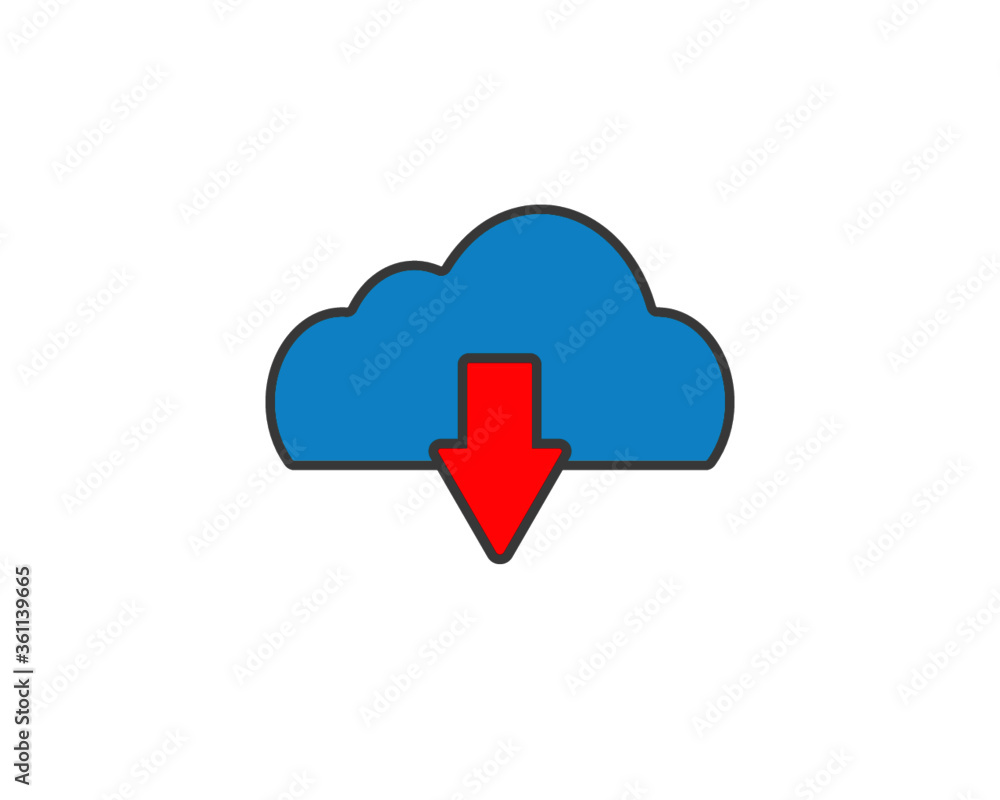 Cloud sync arrow line icon. Backup and restore data cloud storage sign for mobile concept and web design, cloud upload and download arrows. Cloud sync arrow line icon. Backup and restore data cloud storage sign for mobile concept and web design, cloud upload and download arrows.