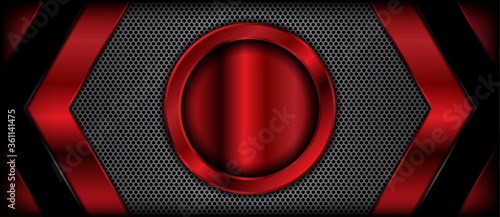 Abstract 3d red metallic realistic texture background