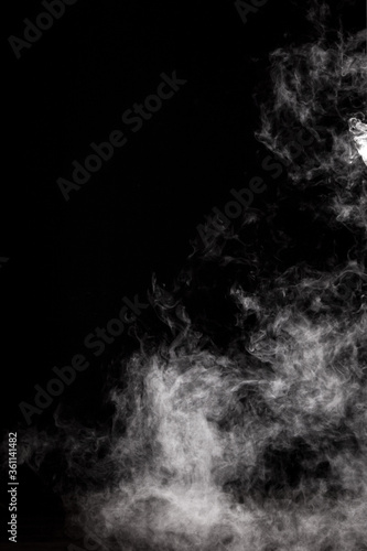 loose smoke on black background