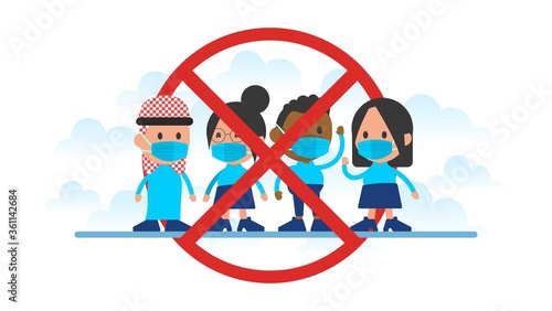 Public gatherings of more than two people are banned.